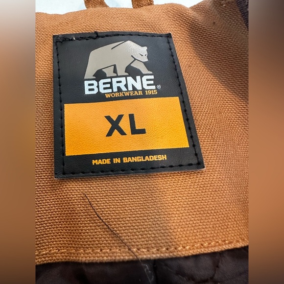 Berne XL Regular Heritage Insulated Bib Overall Duck Brown. Heavy Duty Workwear. - Picture 5 of 15